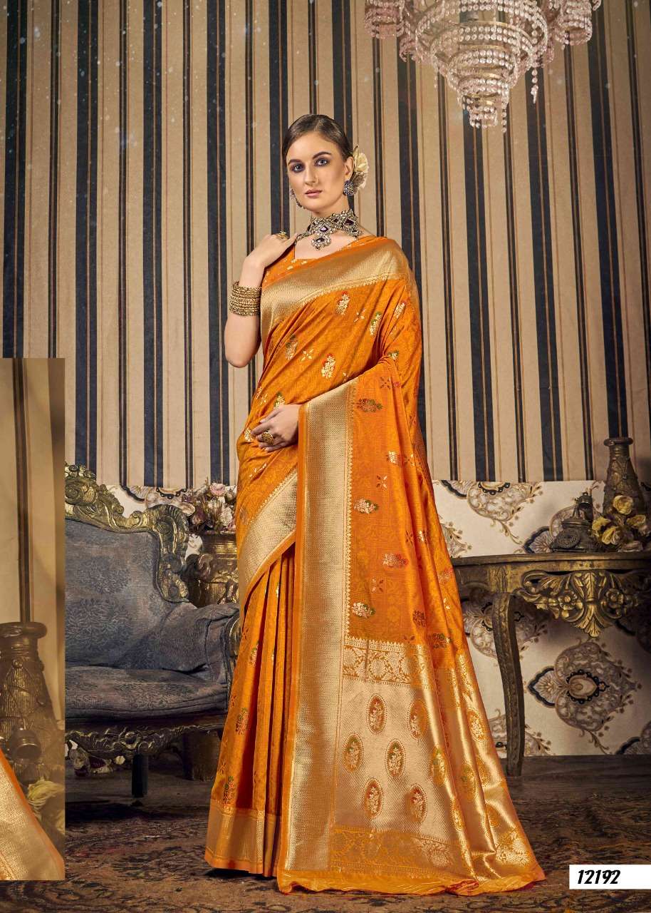 MYRA BY SHAKUNT 12191 TO 12196 SERIES INDIAN TRADITIONAL WEAR COLLECTION BEAUTIFUL STYLISH FANCY COLORFUL PARTY WEAR & OCCASIONAL WEAR SOFT SILK SAREES AT WHOLESALE PRICE