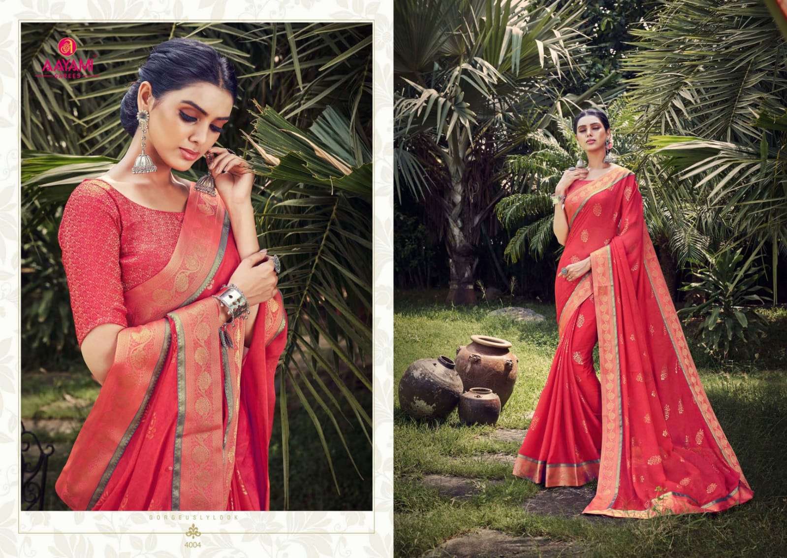ADVIKA BY AAYAMI 4001 TO 4012 SERIES INDIAN TRADITIONAL WEAR COLLECTION BEAUTIFUL STYLISH FANCY COLORFUL PARTY WEAR & OCCASIONAL WEAR GEORGETTE SAREES AT WHOLESALE PRICE