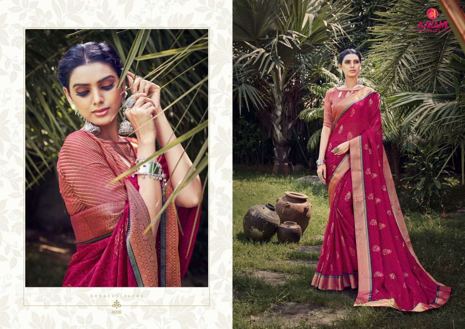 ADVIKA BY AAYAMI 4001 TO 4012 SERIES INDIAN TRADITIONAL WEAR COLLECTION BEAUTIFUL STYLISH FANCY COLORFUL PARTY WEAR & OCCASIONAL WEAR GEORGETTE SAREES AT WHOLESALE PRICE