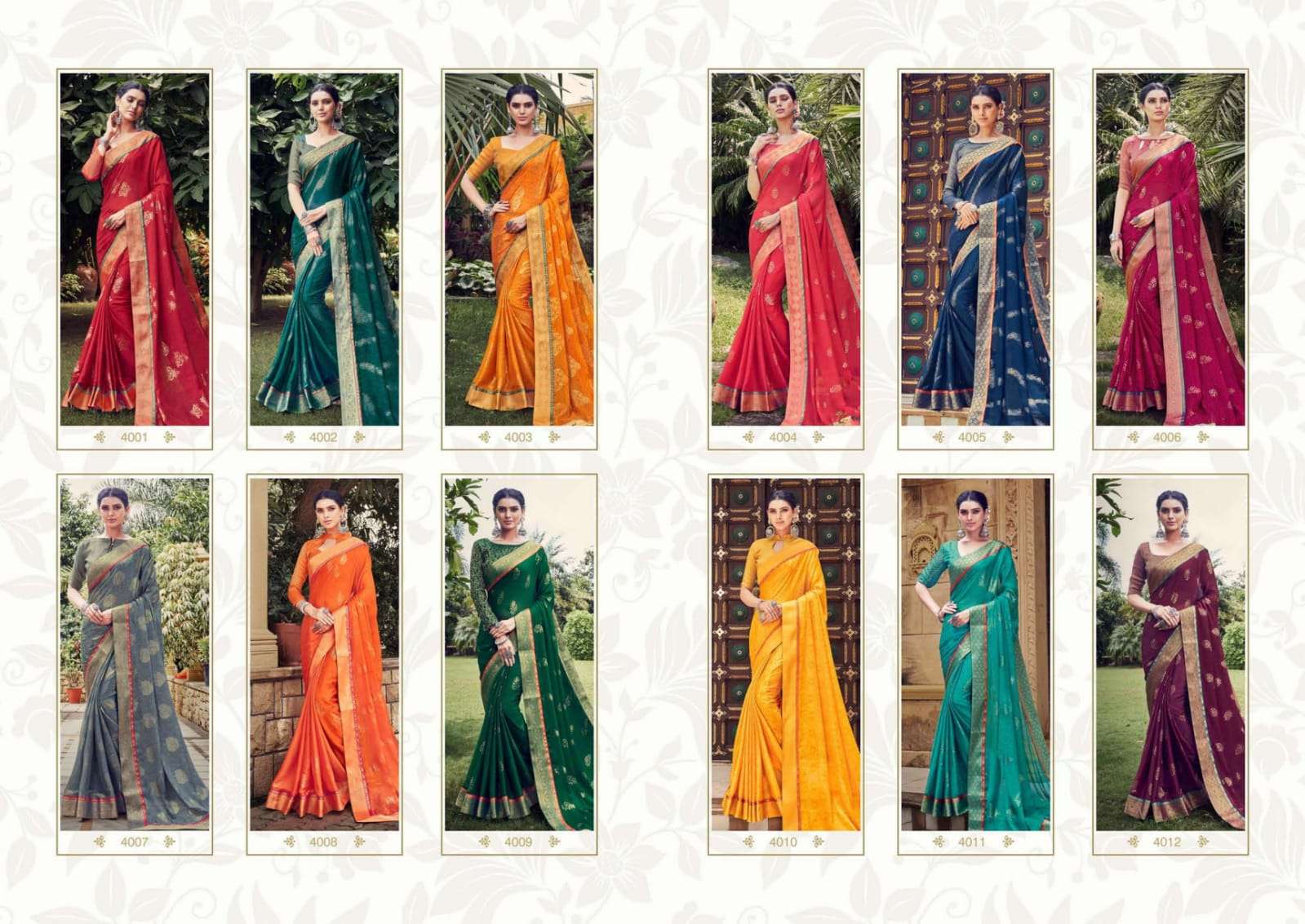 ADVIKA BY AAYAMI 4001 TO 4012 SERIES INDIAN TRADITIONAL WEAR COLLECTION BEAUTIFUL STYLISH FANCY COLORFUL PARTY WEAR & OCCASIONAL WEAR GEORGETTE SAREES AT WHOLESALE PRICE