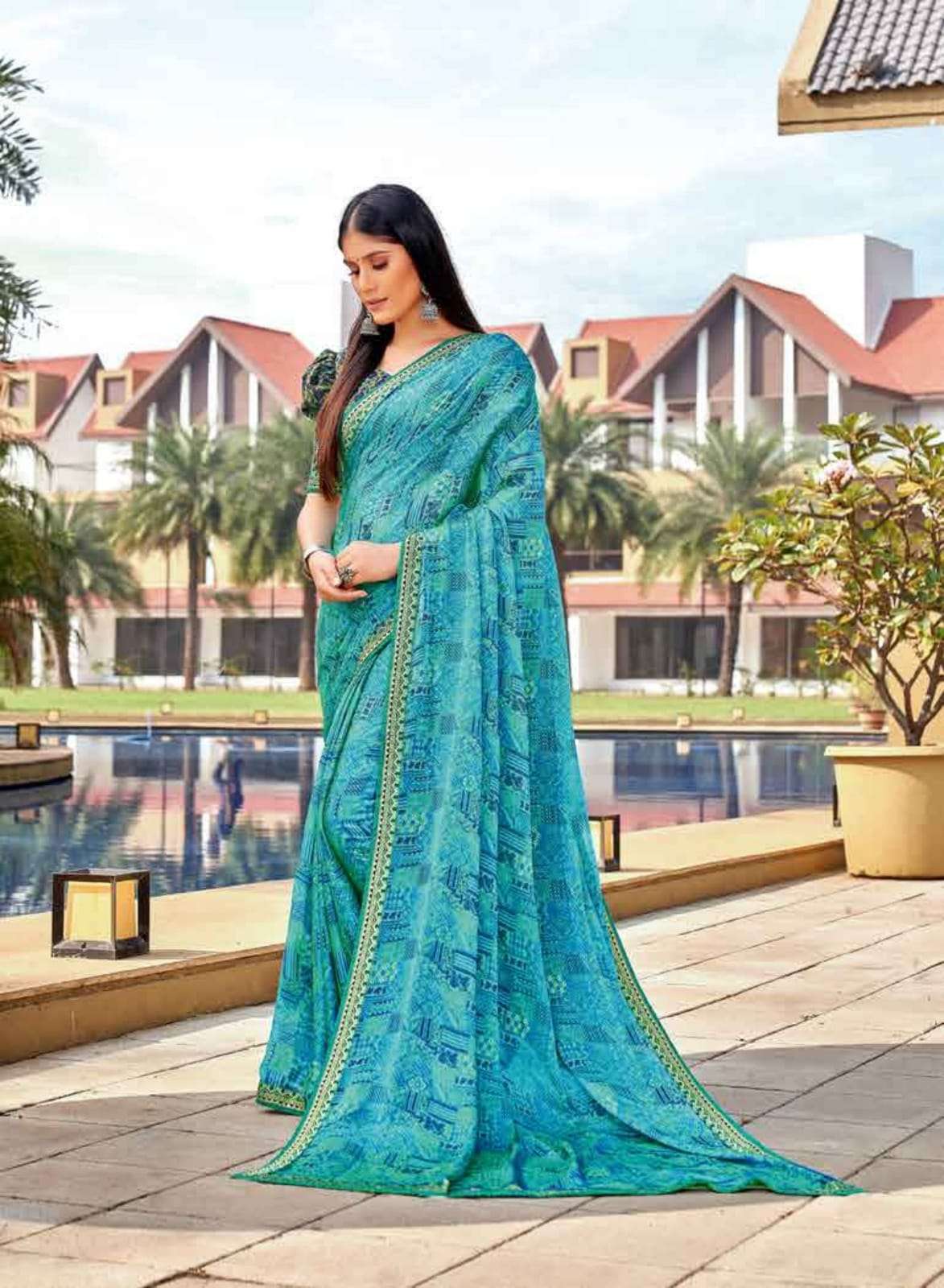 HAPPY NEW YEAR BY AMARSATH PRINTS 1001 TO 1012 SERIES INDIAN TRADITIONAL WEAR COLLECTION BEAUTIFUL STYLISH FANCY COLORFUL PARTY WEAR & OCCASIONAL WEAR GEORGETTE PRINT SAREES AT WHOLESALE PRICE