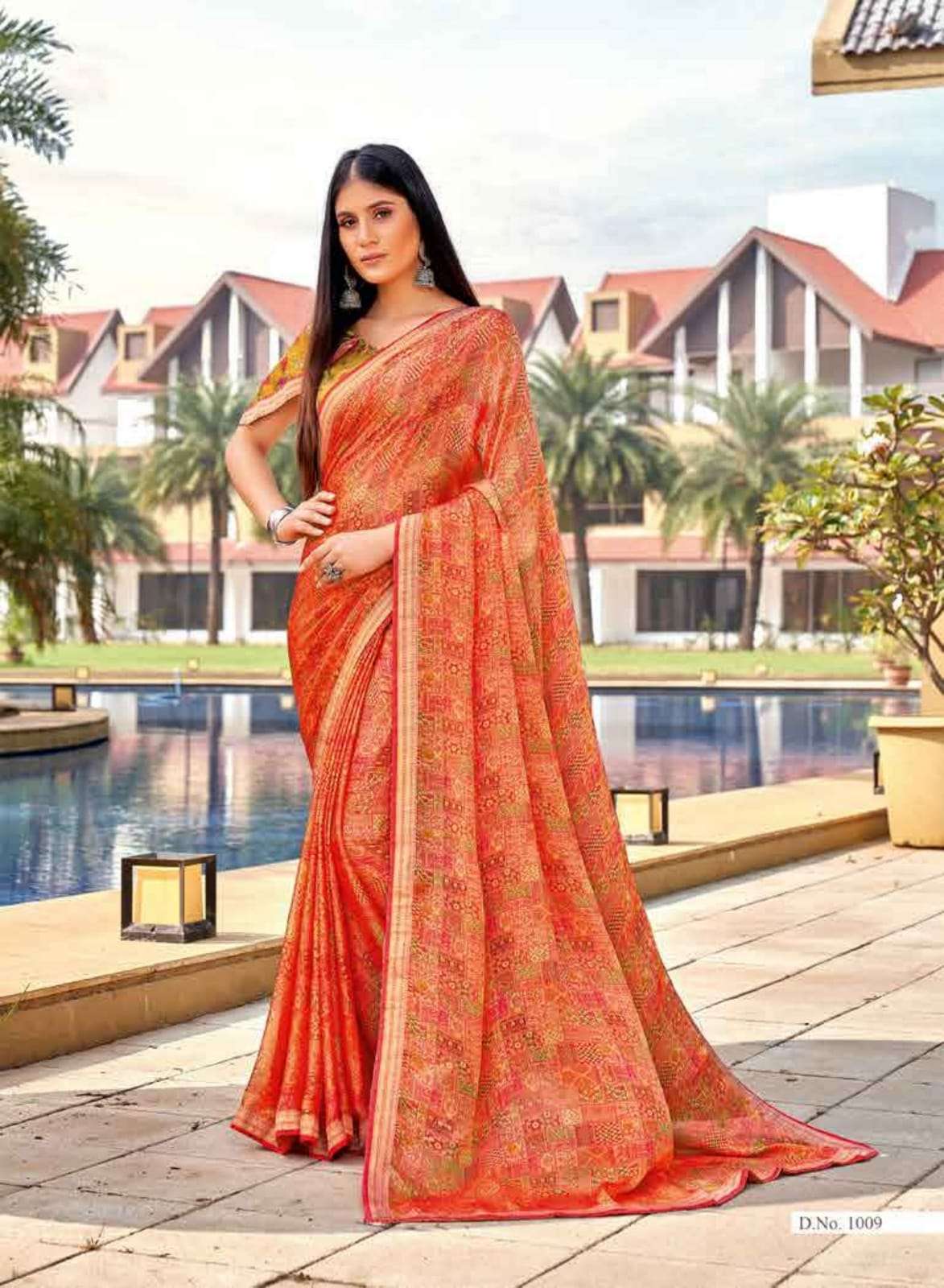 HAPPY NEW YEAR BY AMARSATH PRINTS 1001 TO 1012 SERIES INDIAN TRADITIONAL WEAR COLLECTION BEAUTIFUL STYLISH FANCY COLORFUL PARTY WEAR & OCCASIONAL WEAR GEORGETTE PRINT SAREES AT WHOLESALE PRICE