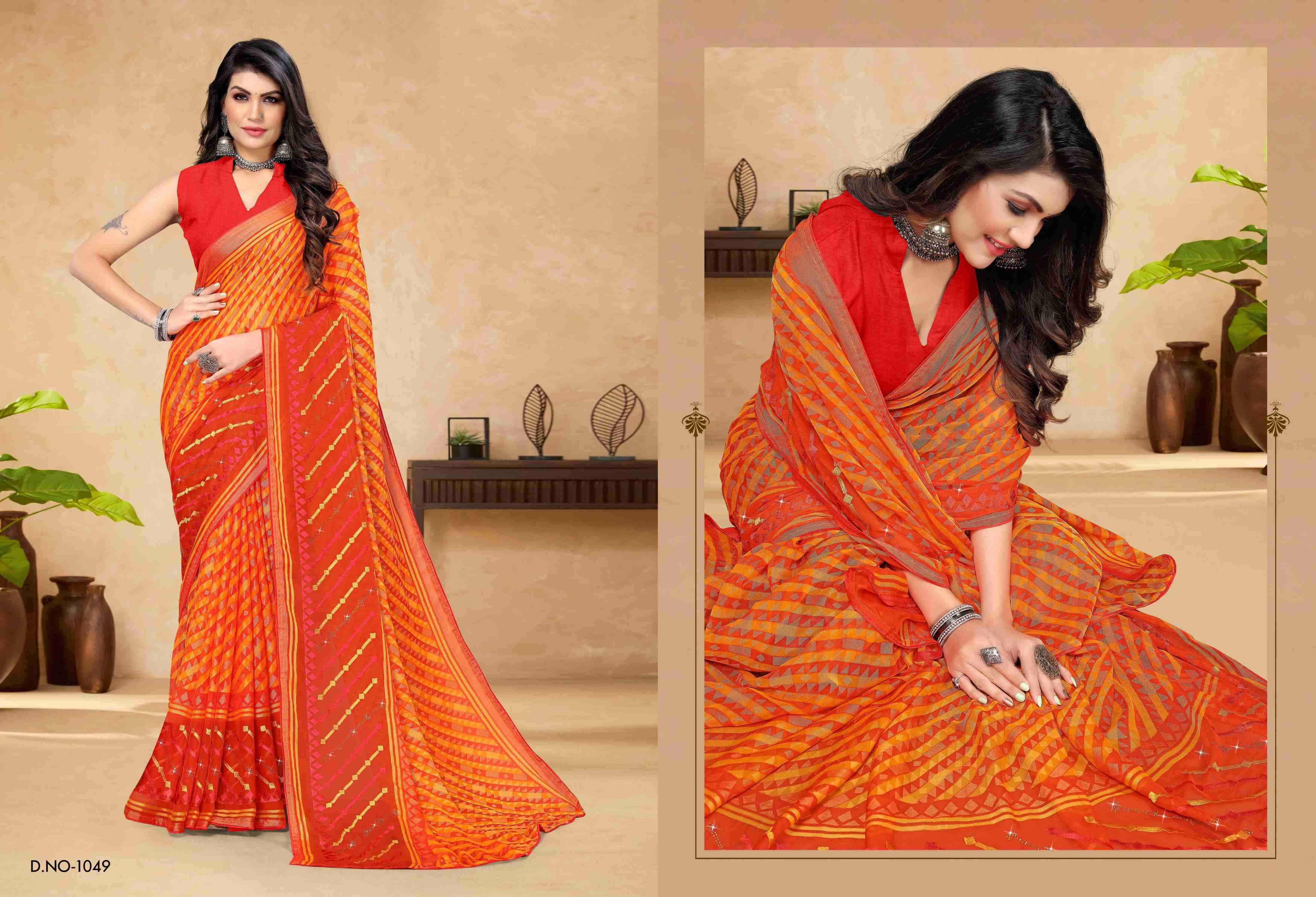 GULMOHAR BY BARGAD INDIAN TRADITIONAL WEAR COLLECTION BEAUTIFUL STYLISH FANCY COLORFUL PARTY WEAR & OCCASIONAL WEAR BRASSO SAREES AT WHOLESALE PRICE