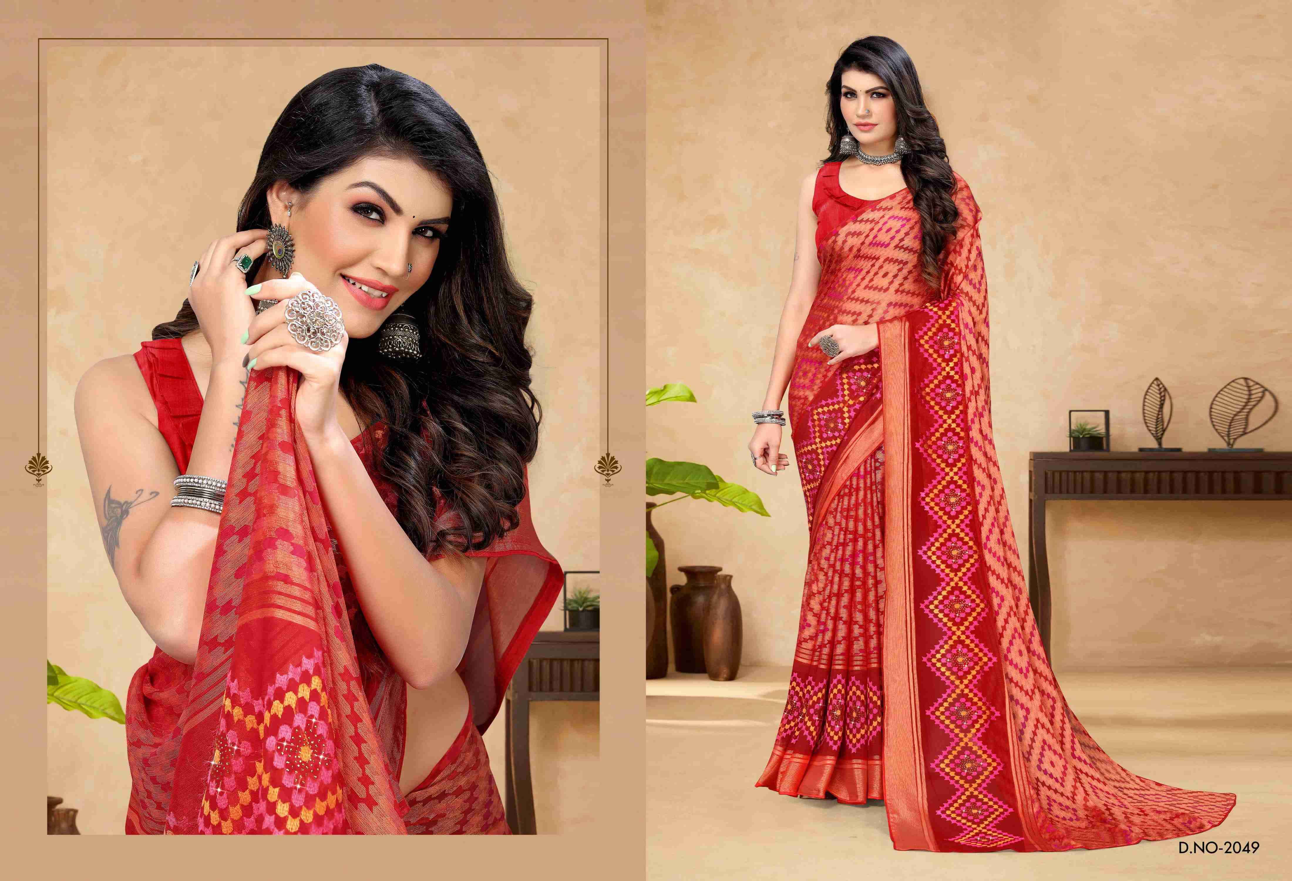 GULMOHAR BY BARGAD INDIAN TRADITIONAL WEAR COLLECTION BEAUTIFUL STYLISH FANCY COLORFUL PARTY WEAR & OCCASIONAL WEAR BRASSO SAREES AT WHOLESALE PRICE