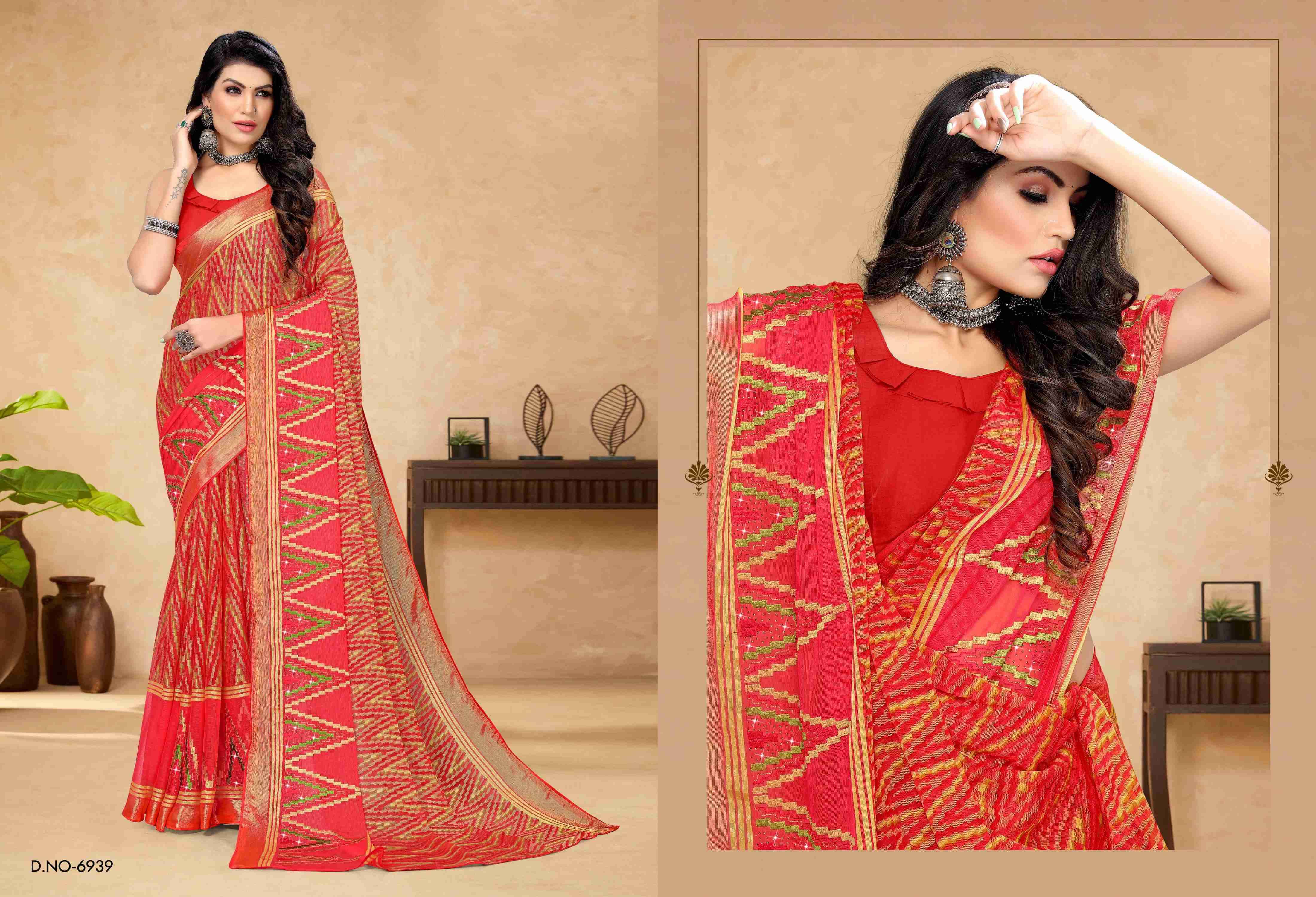 GULMOHAR BY BARGAD INDIAN TRADITIONAL WEAR COLLECTION BEAUTIFUL STYLISH FANCY COLORFUL PARTY WEAR & OCCASIONAL WEAR BRASSO SAREES AT WHOLESALE PRICE