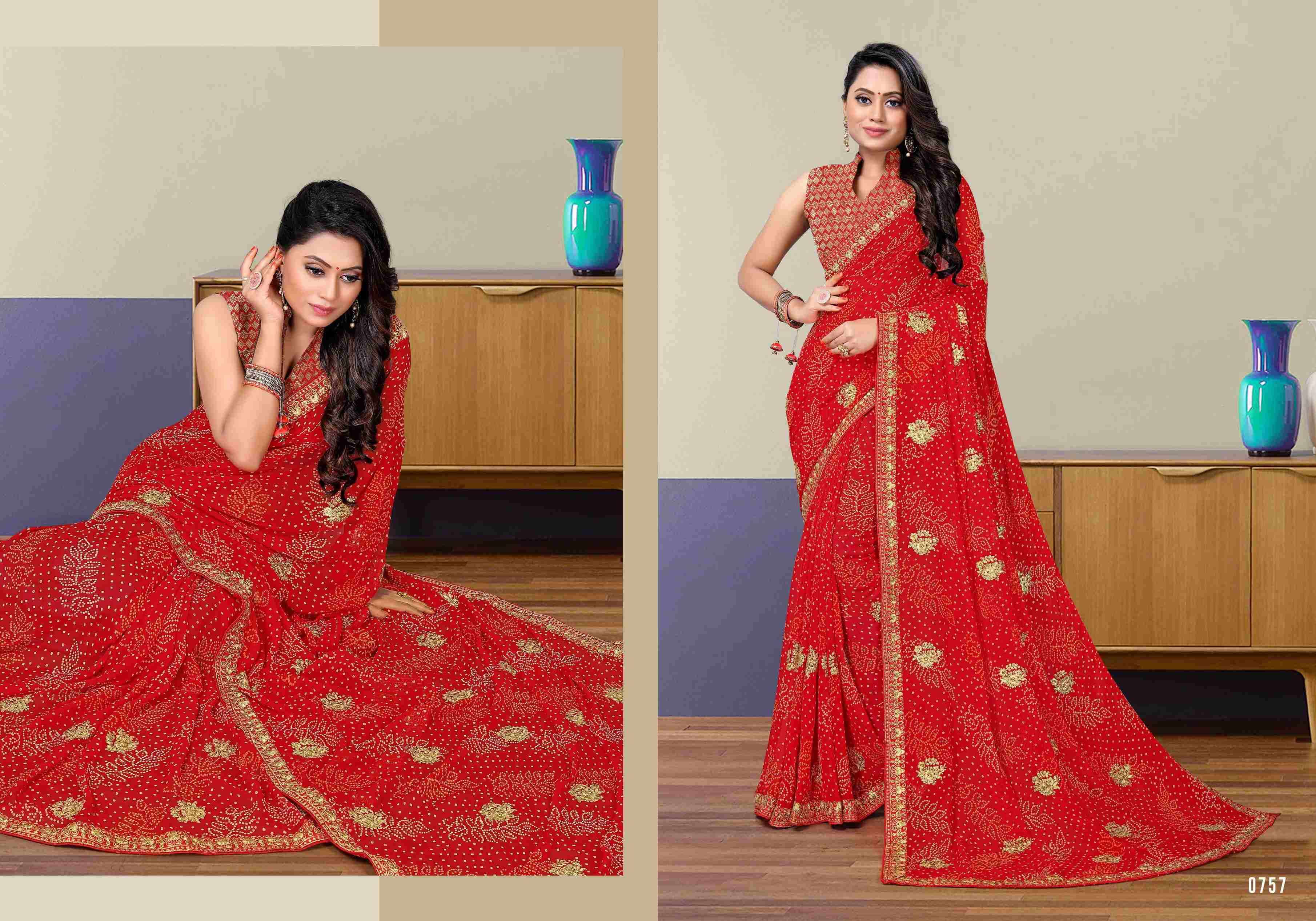 SHAGUN BY BARGAD INDIAN TRADITIONAL WEAR COLLECTION BEAUTIFUL STYLISH FANCY COLORFUL PARTY WEAR & OCCASIONAL WEAR GEORGETTE WITH WORK SAREES AT WHOLESALE PRICE