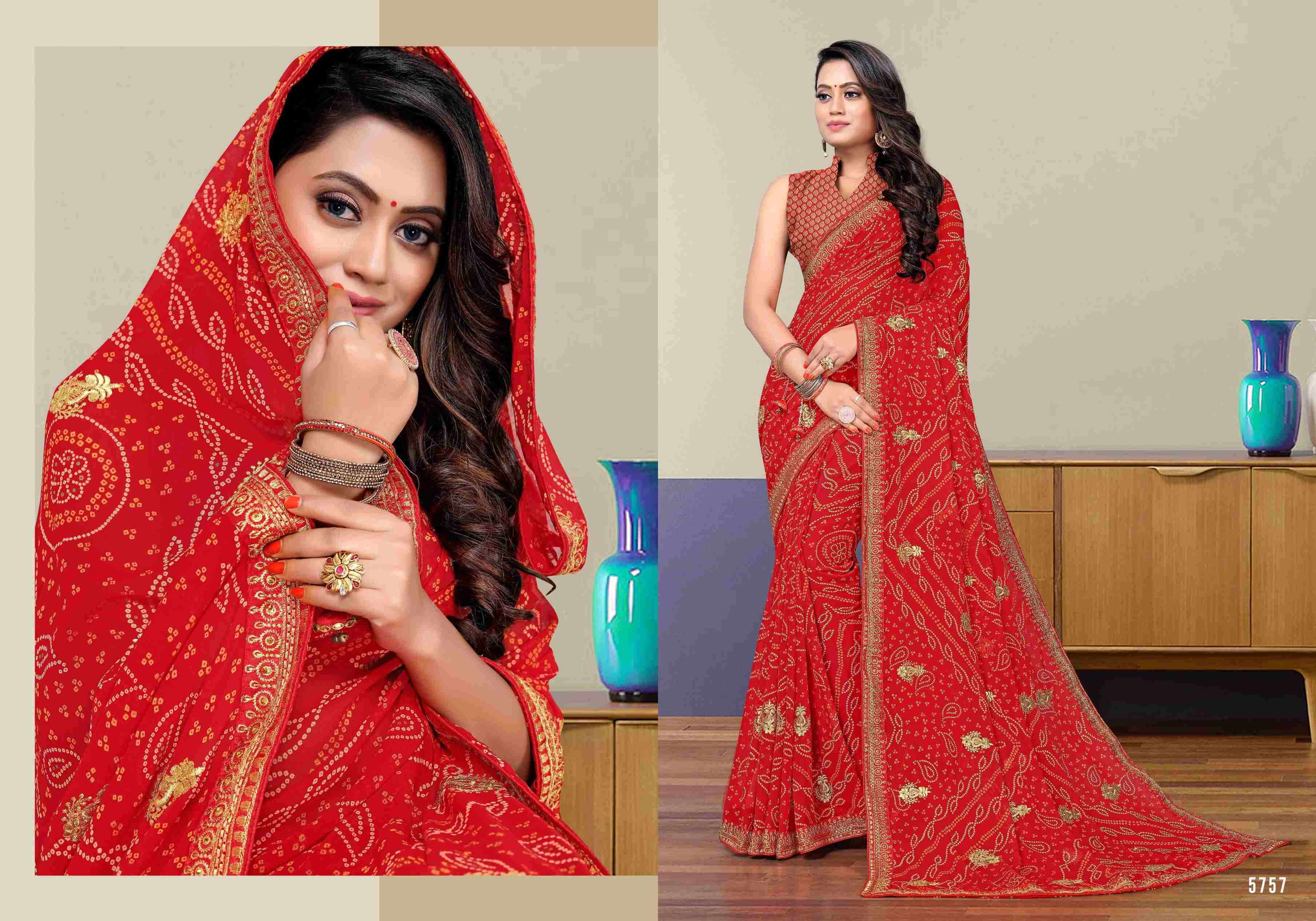 SHAGUN BY BARGAD INDIAN TRADITIONAL WEAR COLLECTION BEAUTIFUL STYLISH FANCY COLORFUL PARTY WEAR & OCCASIONAL WEAR GEORGETTE WITH WORK SAREES AT WHOLESALE PRICE