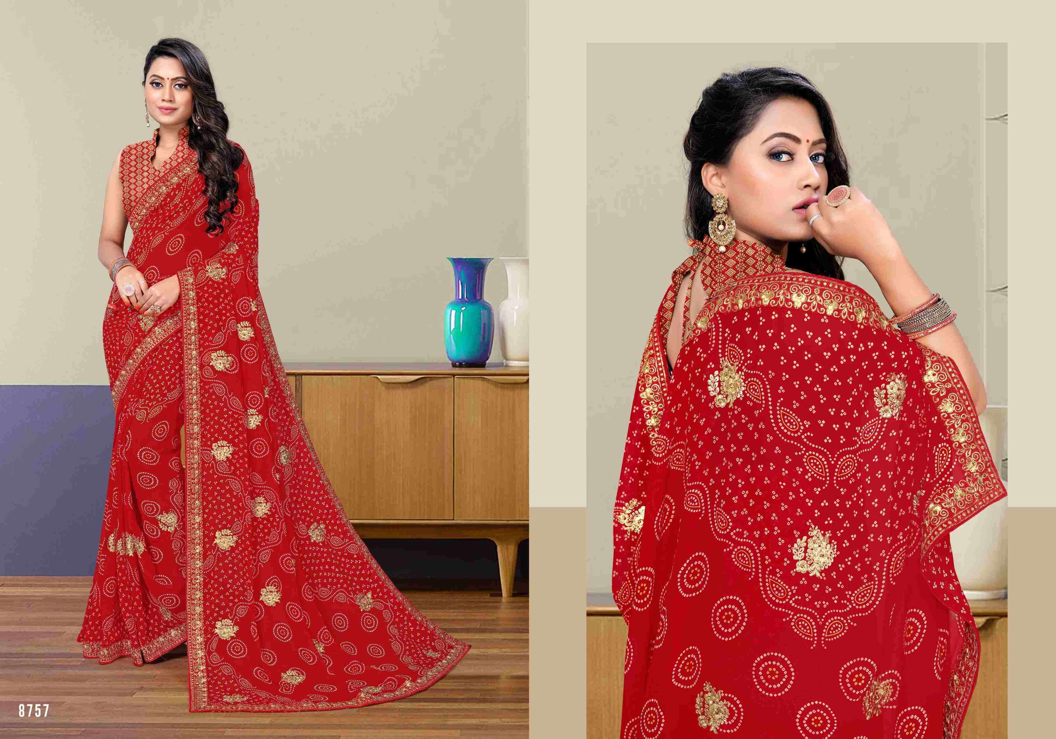 SHAGUN BY BARGAD INDIAN TRADITIONAL WEAR COLLECTION BEAUTIFUL STYLISH FANCY COLORFUL PARTY WEAR & OCCASIONAL WEAR GEORGETTE WITH WORK SAREES AT WHOLESALE PRICE