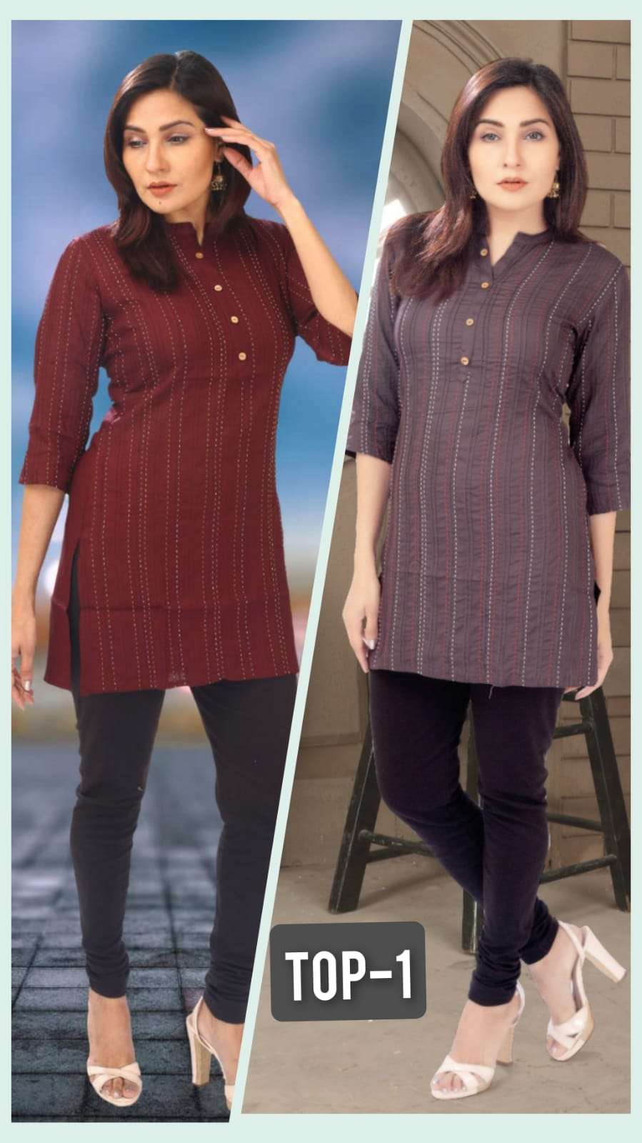 TOP VOL-1 BY VASSU 01 TO 02 SERIES BEAUTIFUL STYLISH FANCY COLORFUL CASUAL WEAR & ETHNIC WEAR RAYON WEAVING TOPS AT WHOLESALE PRICE