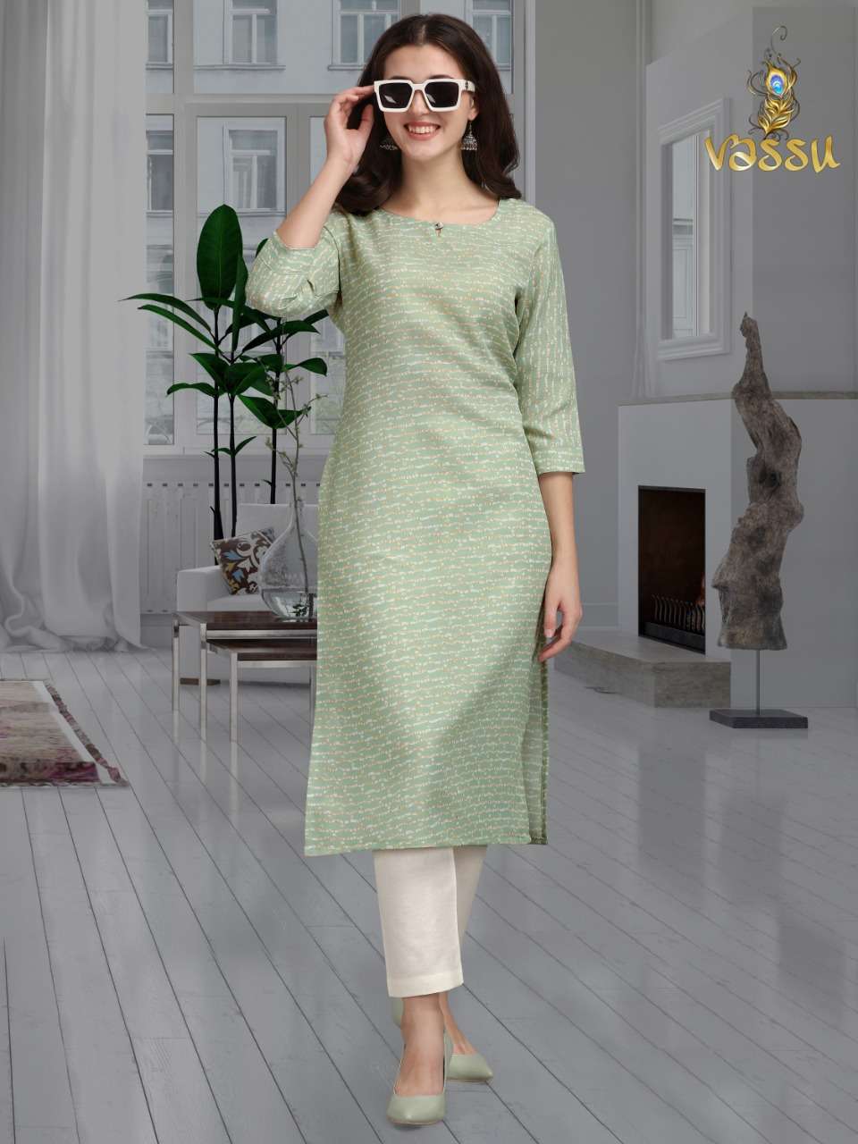 KITE VOL-2 BY VASSU 201 TO 205 SERIES DESIGNER STYLISH FANCY COLORFUL BEAUTIFUL PARTY WEAR & ETHNIC WEAR COLLECTION COTTON KURTIS AT WHOLESALE PRICE