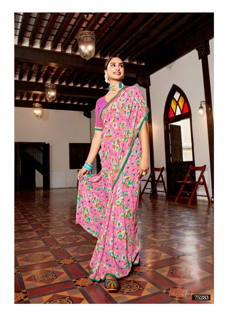 RASHMI BY ANTRA 75281 TO 75290 SERIES INDIAN TRADITIONAL WEAR COLLECTION BEAUTIFUL STYLISH FANCY COLORFUL PARTY WEAR & OCCASIONAL WEAR WEIGHTLESS SAREES AT WHOLESALE PRICE