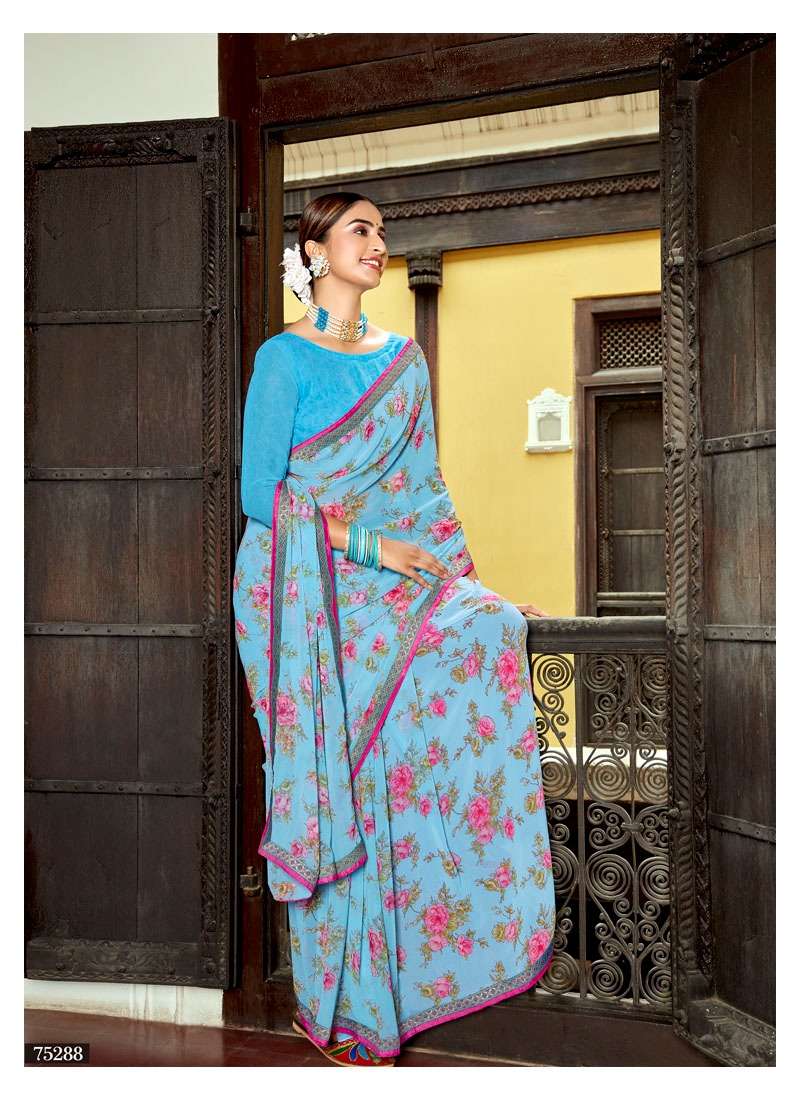 RASHMI BY ANTRA 75281 TO 75290 SERIES INDIAN TRADITIONAL WEAR COLLECTION BEAUTIFUL STYLISH FANCY COLORFUL PARTY WEAR & OCCASIONAL WEAR WEIGHTLESS SAREES AT WHOLESALE PRICE