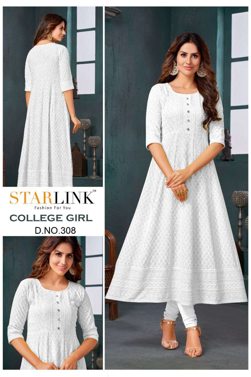 COLLEGE GIRL BY STARLINK DESIGNER STYLISH FANCY COLORFUL BEAUTIFUL PARTY WEAR & ETHNIC WEAR COLLECTION RAYON WITH WORK KURTIS AT WHOLESALE PRICE