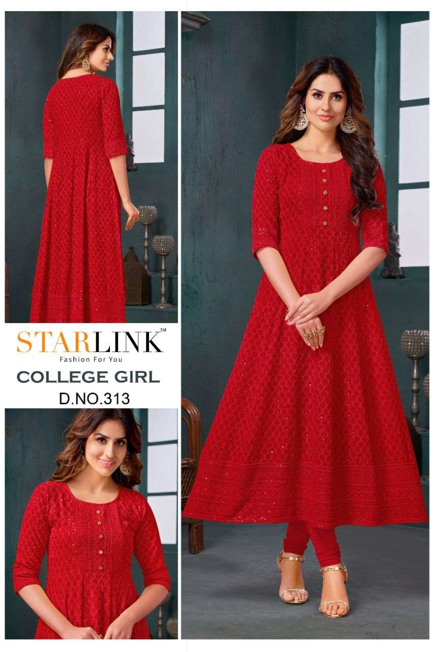 COLLEGE GIRL BY STARLINK DESIGNER STYLISH FANCY COLORFUL BEAUTIFUL PARTY WEAR & ETHNIC WEAR COLLECTION RAYON WITH WORK KURTIS AT WHOLESALE PRICE
