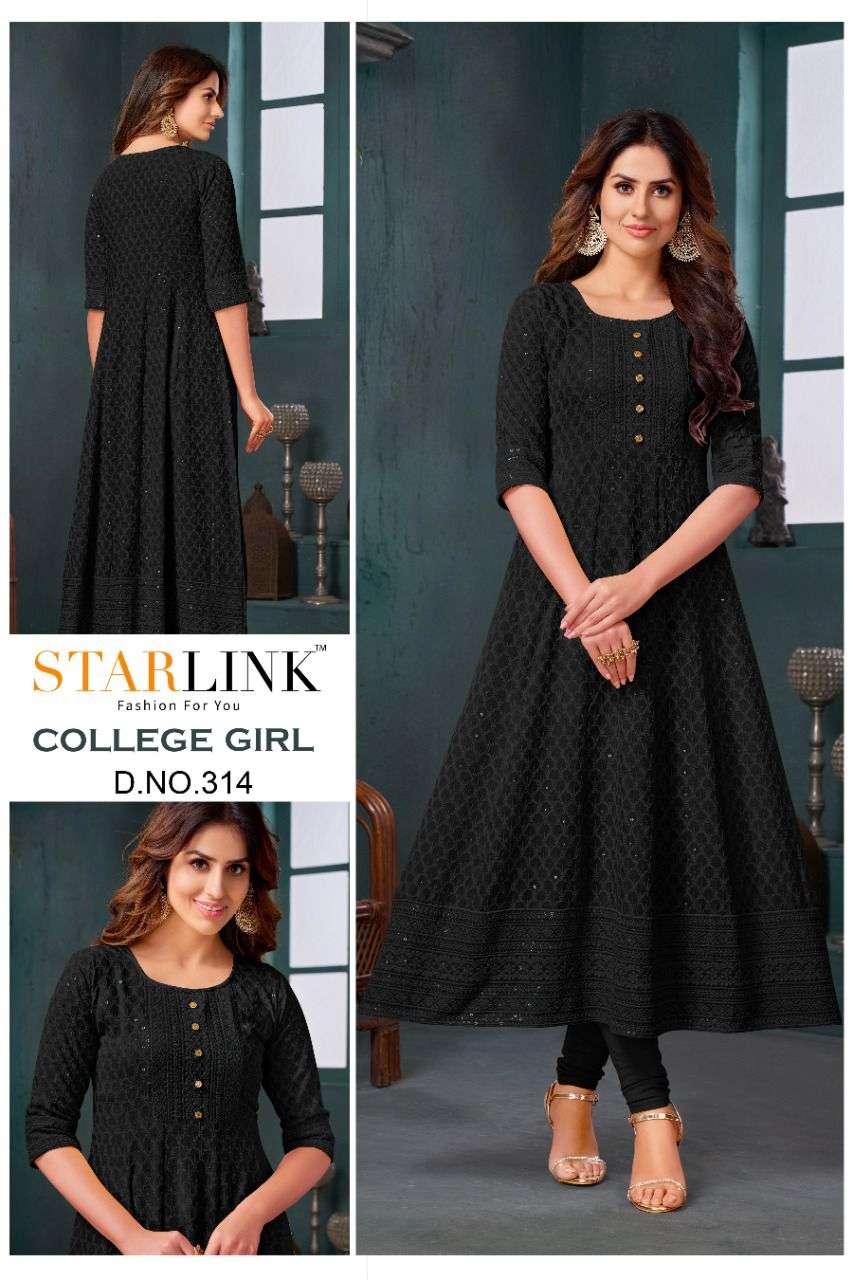 COLLEGE GIRL BY STARLINK DESIGNER STYLISH FANCY COLORFUL BEAUTIFUL PARTY WEAR & ETHNIC WEAR COLLECTION RAYON WITH WORK KURTIS AT WHOLESALE PRICE