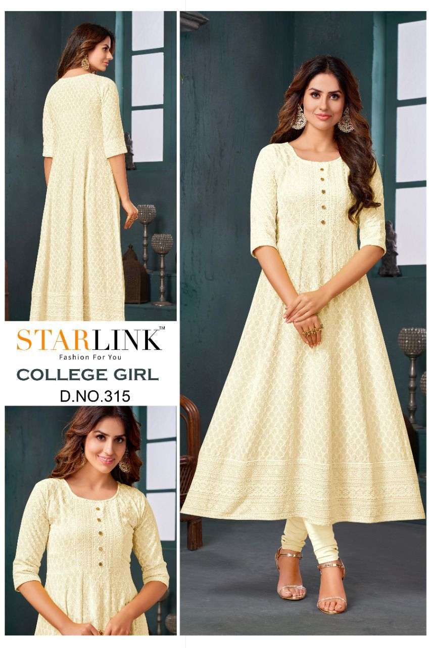 COLLEGE GIRL BY STARLINK DESIGNER STYLISH FANCY COLORFUL BEAUTIFUL PARTY WEAR & ETHNIC WEAR COLLECTION RAYON WITH WORK KURTIS AT WHOLESALE PRICE