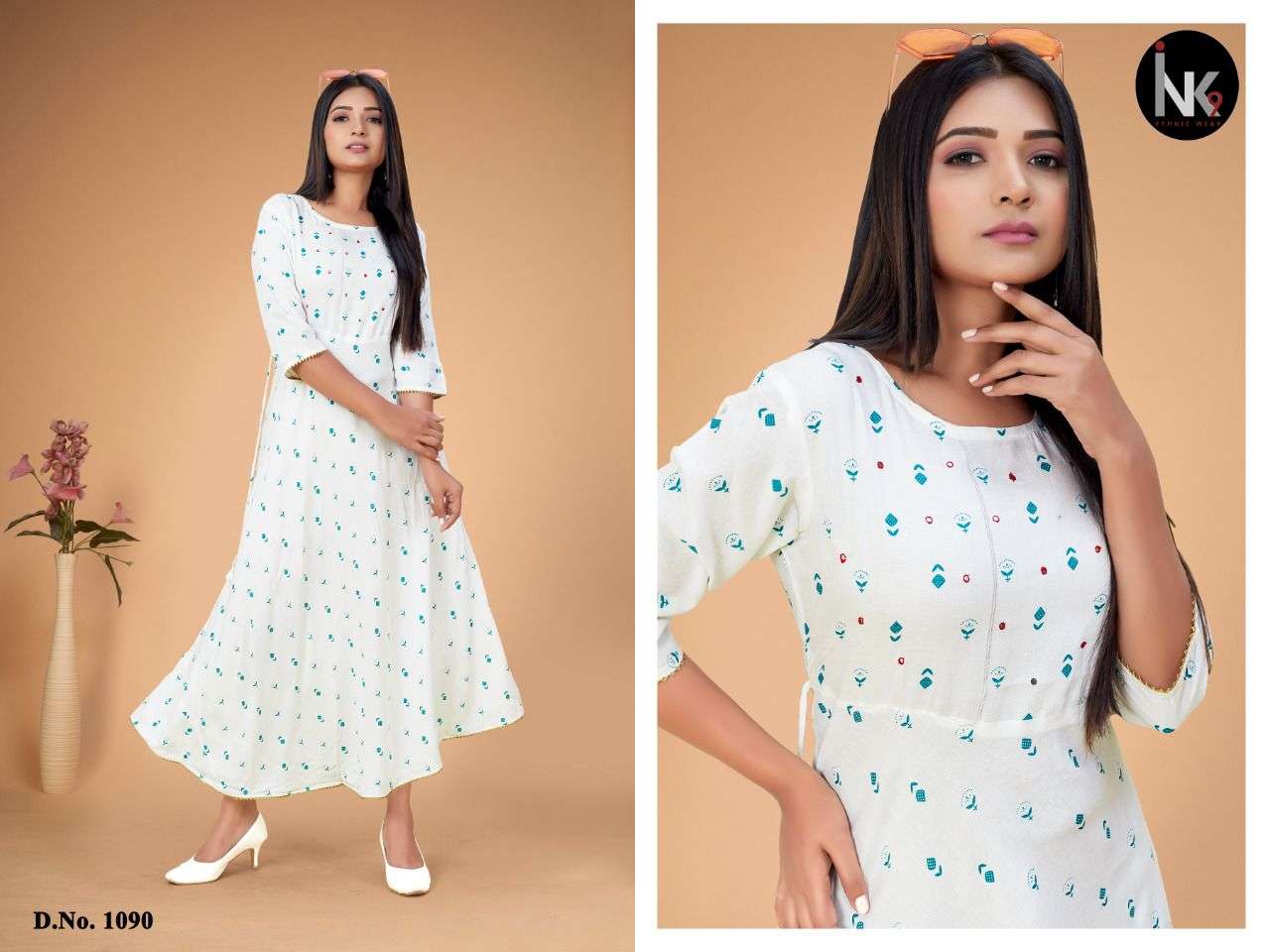 SLUB GOWN VOL-1 BY INK 9 BEAUTIFUL STYLISH FANCY COLORFUL CASUAL WEAR & ETHNIC WEAR FANCY GOWNS AT WHOLESALE PRICE