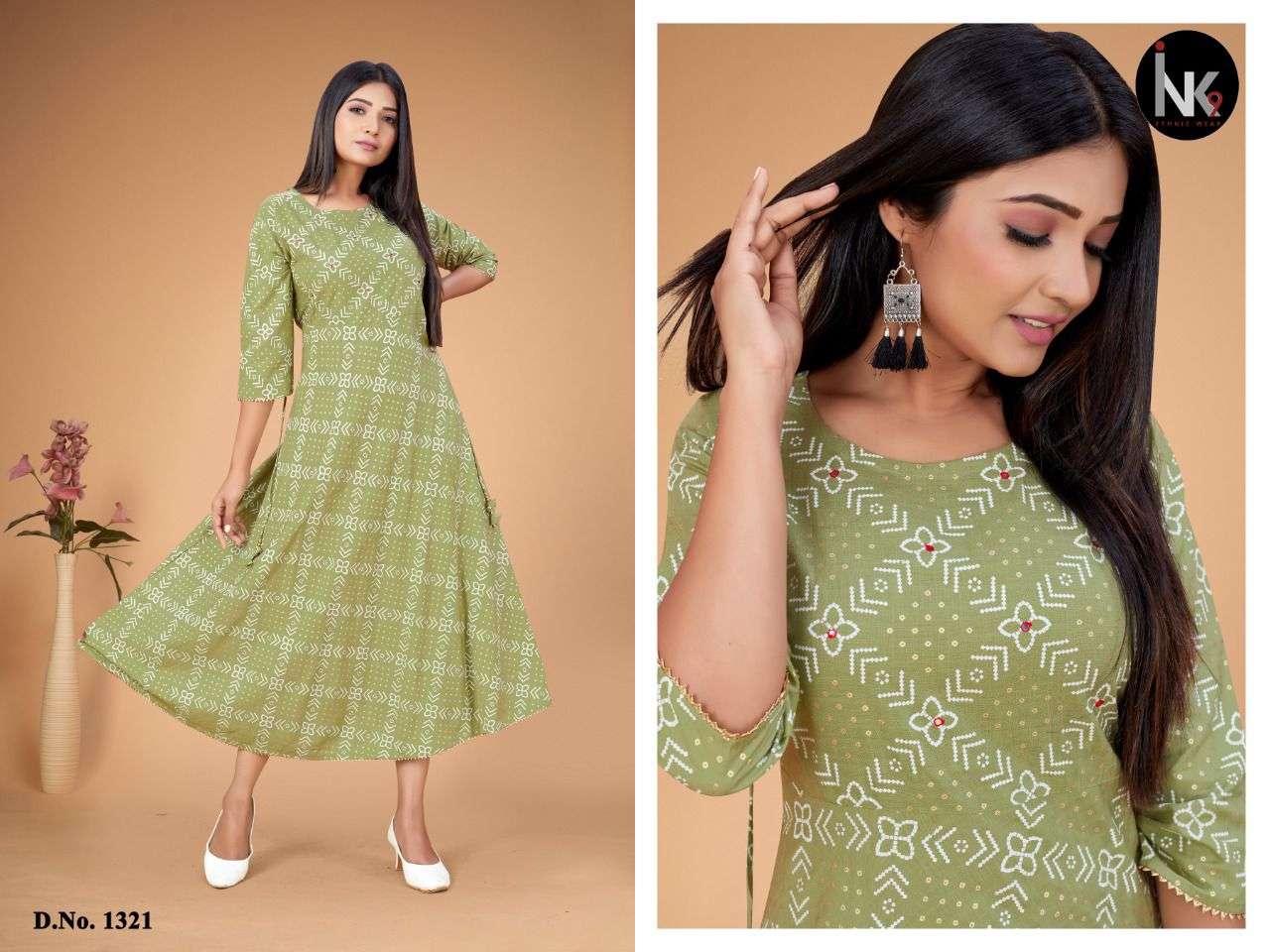 SLUB GOWN VOL-1 BY INK 9 BEAUTIFUL STYLISH FANCY COLORFUL CASUAL WEAR & ETHNIC WEAR FANCY GOWNS AT WHOLESALE PRICE