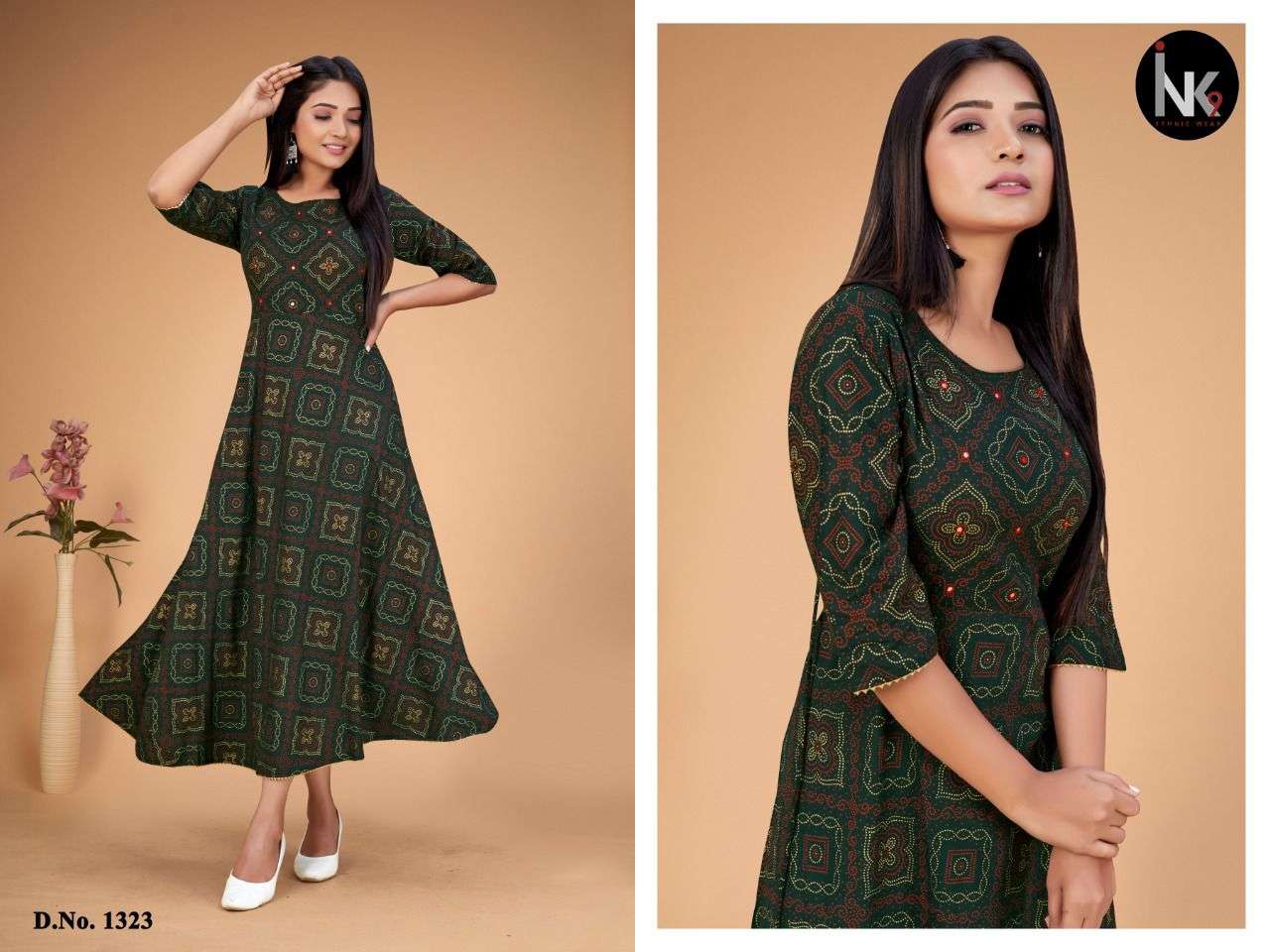 SLUB GOWN VOL-1 BY INK 9 BEAUTIFUL STYLISH FANCY COLORFUL CASUAL WEAR & ETHNIC WEAR FANCY GOWNS AT WHOLESALE PRICE