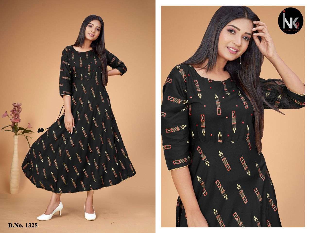 SLUB GOWN VOL-1 BY INK 9 BEAUTIFUL STYLISH FANCY COLORFUL CASUAL WEAR & ETHNIC WEAR FANCY GOWNS AT WHOLESALE PRICE