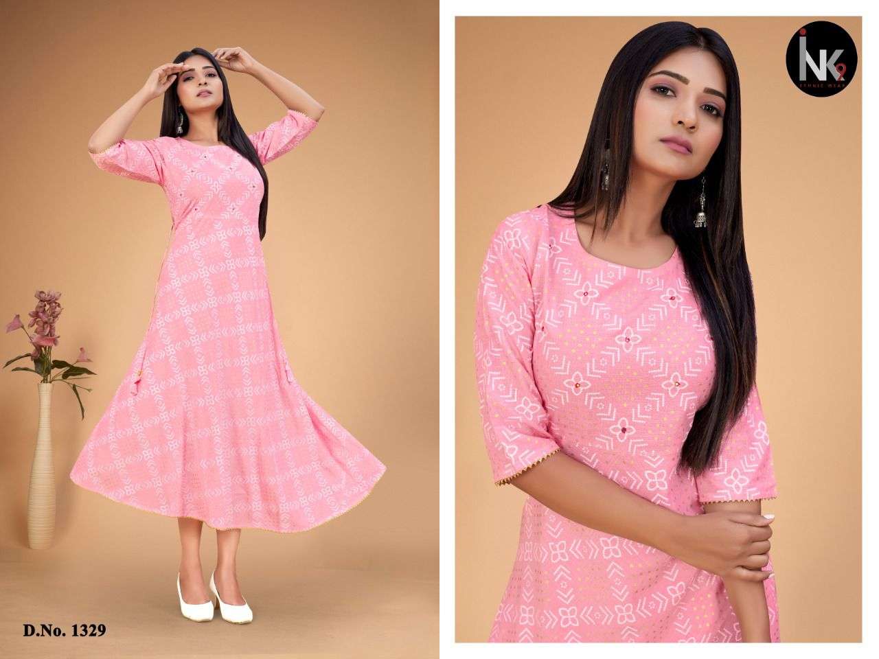 SLUB GOWN VOL-1 BY INK 9 BEAUTIFUL STYLISH FANCY COLORFUL CASUAL WEAR & ETHNIC WEAR FANCY GOWNS AT WHOLESALE PRICE