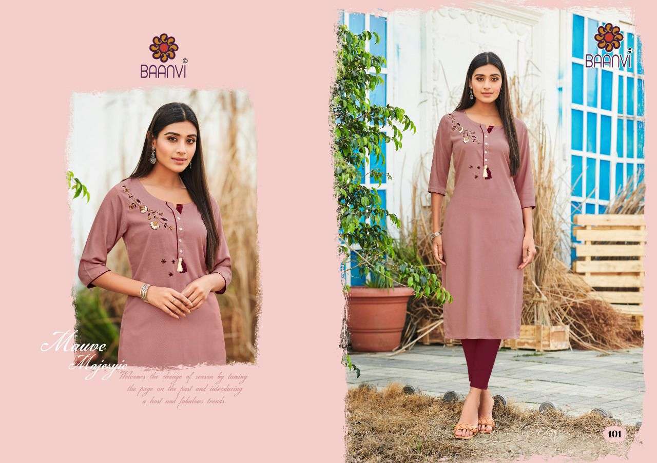 SUI DHAGA VOL-1 BY BAANVI 101 TO 108 SERIES DESIGNER STYLISH FANCY COLORFUL BEAUTIFUL PARTY WEAR & ETHNIC WEAR COLLECTION RAYON SLUB WITH WORK KURTIS AT WHOLESALE PRICE