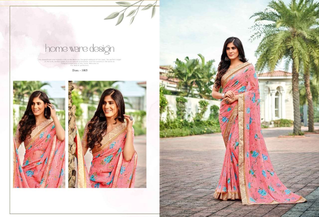 KAVITA VOL-2 BY AMARSATH PRINTS 1001 TO 1008 SERIES INDIAN TRADITIONAL WEAR COLLECTION BEAUTIFUL STYLISH FANCY COLORFUL PARTY WEAR & OCCASIONAL WEAR GEORGETTE PRINT SAREES AT WHOLESALE PRICE