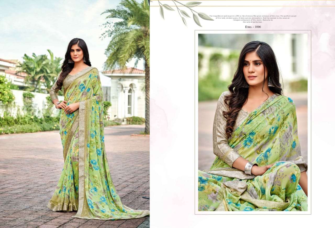 KAVITA VOL-2 BY AMARSATH PRINTS 1001 TO 1008 SERIES INDIAN TRADITIONAL WEAR COLLECTION BEAUTIFUL STYLISH FANCY COLORFUL PARTY WEAR & OCCASIONAL WEAR GEORGETTE PRINT SAREES AT WHOLESALE PRICE
