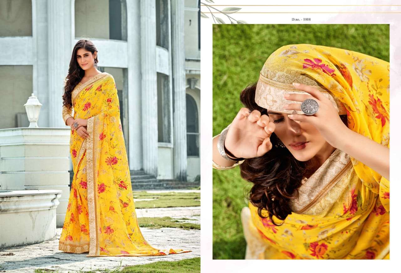 KAVITA VOL-2 BY AMARSATH PRINTS 1001 TO 1008 SERIES INDIAN TRADITIONAL WEAR COLLECTION BEAUTIFUL STYLISH FANCY COLORFUL PARTY WEAR & OCCASIONAL WEAR GEORGETTE PRINT SAREES AT WHOLESALE PRICE