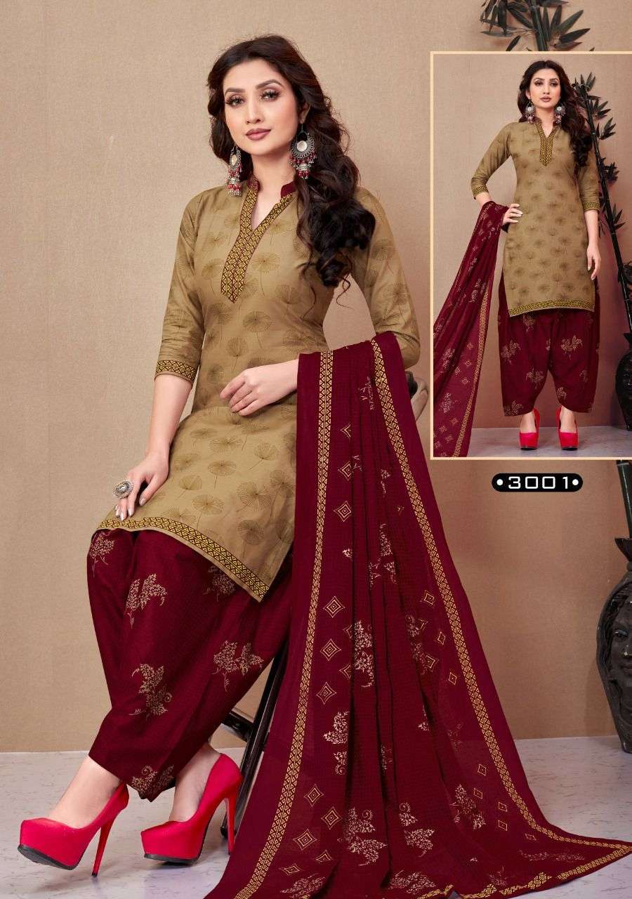 RANGOLI PATIYALA VOL-3 BY KC 3001 TO 3010 SERIES BEAUTIFUL PATIYALA SUITS STYLISH FANCY COLORFUL CASUAL WEAR & ETHNIC WEAR COTTON PRINT DRESSES AT WHOLESALE PRICE