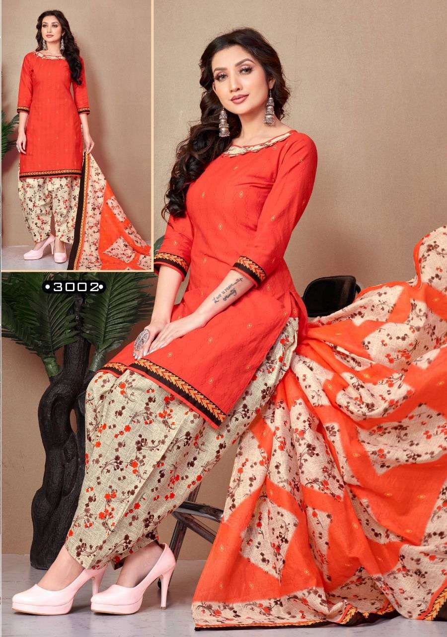 RANGOLI PATIYALA VOL-3 BY KC 3001 TO 3010 SERIES BEAUTIFUL PATIYALA SUITS STYLISH FANCY COLORFUL CASUAL WEAR & ETHNIC WEAR COTTON PRINT DRESSES AT WHOLESALE PRICE