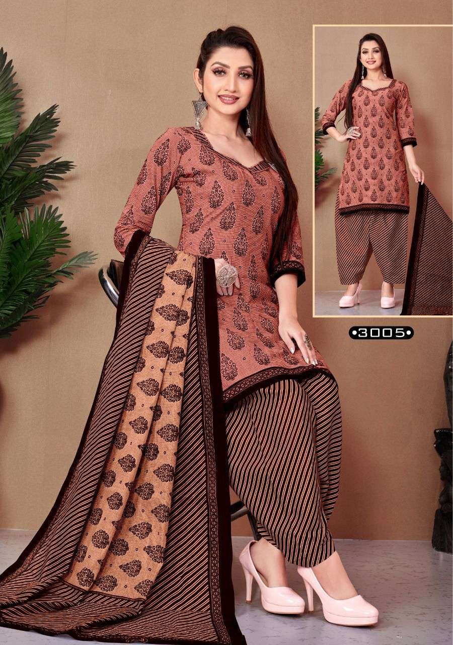 RANGOLI PATIYALA VOL-3 BY KC 3001 TO 3010 SERIES BEAUTIFUL PATIYALA SUITS STYLISH FANCY COLORFUL CASUAL WEAR & ETHNIC WEAR COTTON PRINT DRESSES AT WHOLESALE PRICE