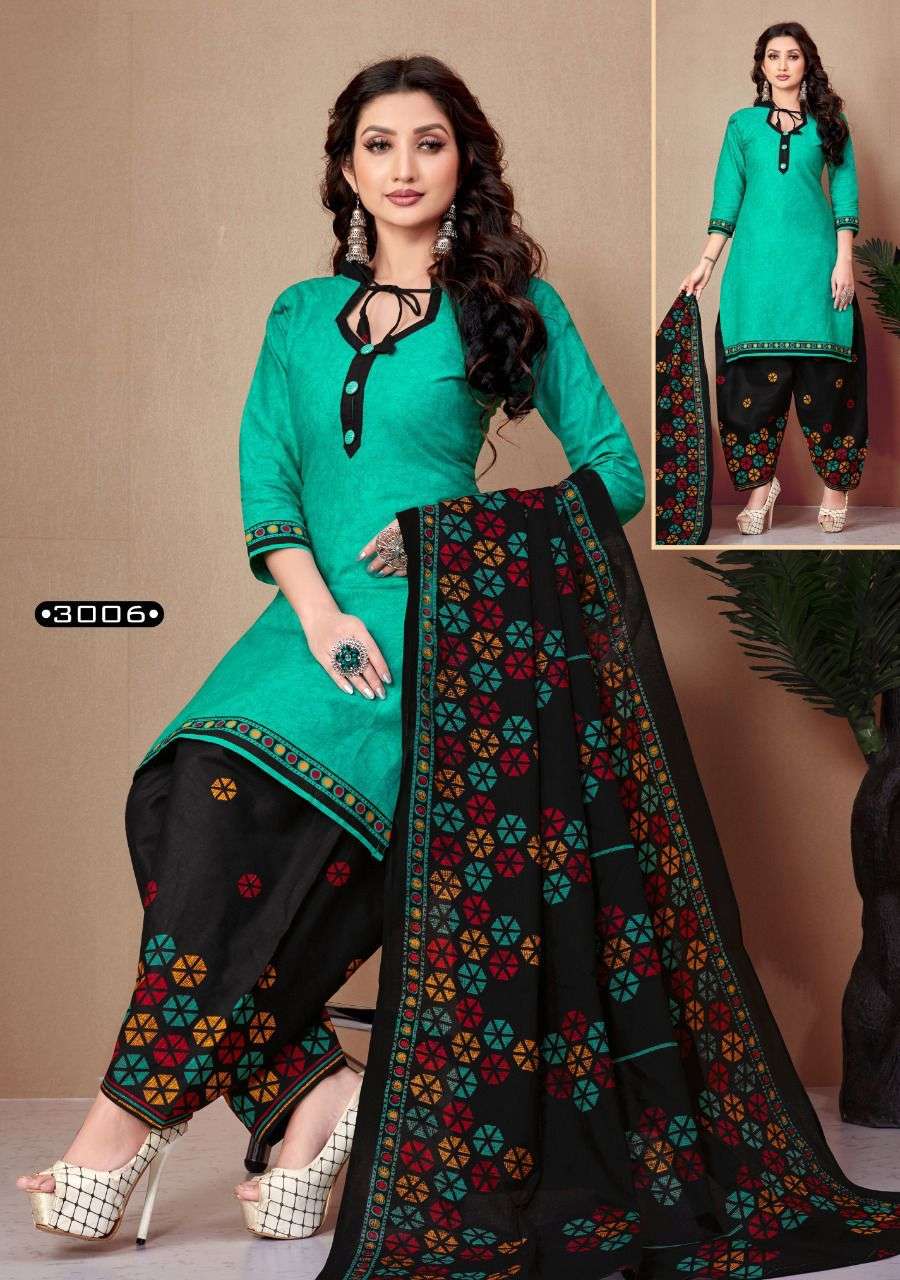 RANGOLI PATIYALA VOL-3 BY KC 3001 TO 3010 SERIES BEAUTIFUL PATIYALA SUITS STYLISH FANCY COLORFUL CASUAL WEAR & ETHNIC WEAR COTTON PRINT DRESSES AT WHOLESALE PRICE