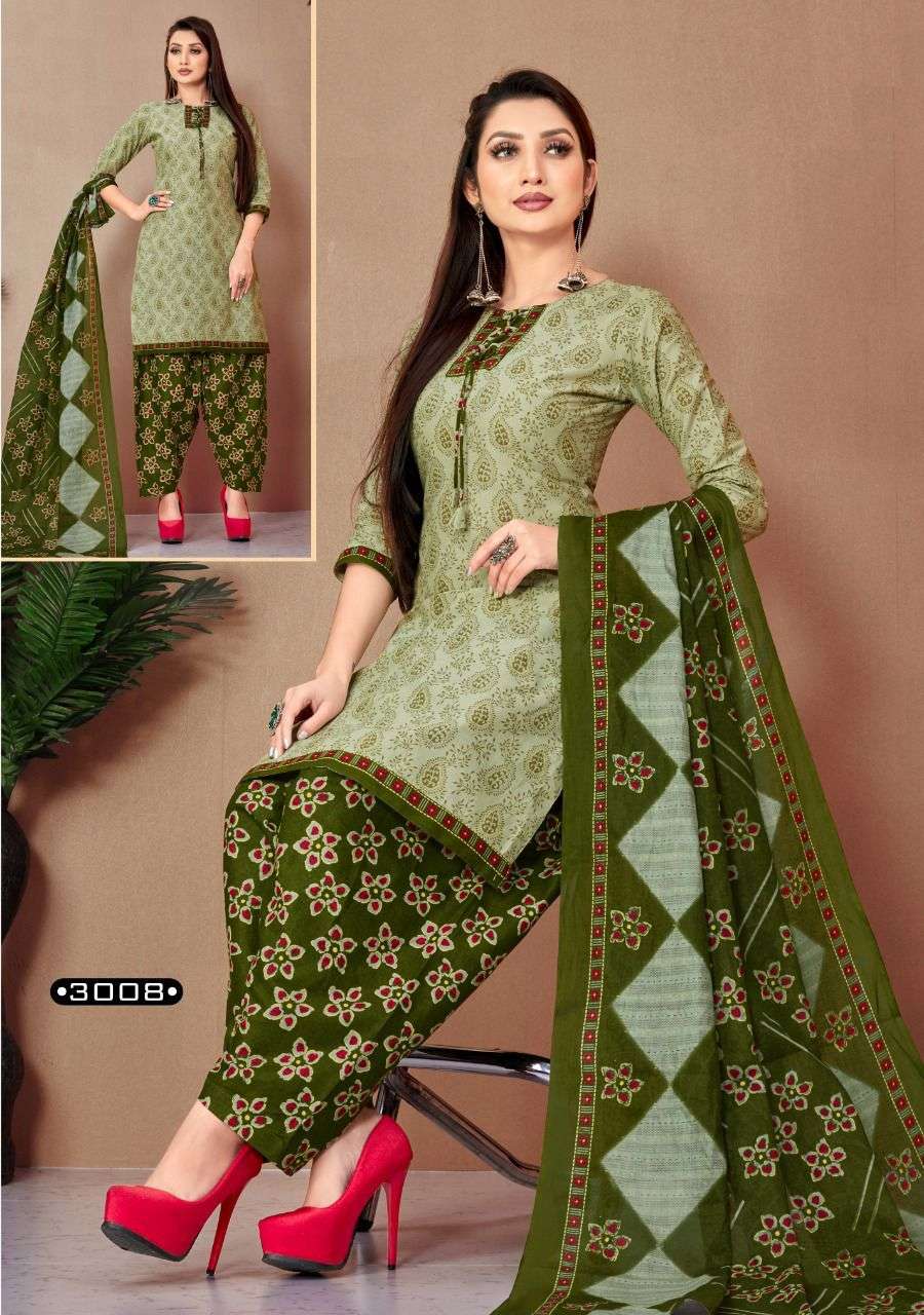 RANGOLI PATIYALA VOL-3 BY KC 3001 TO 3010 SERIES BEAUTIFUL PATIYALA SUITS STYLISH FANCY COLORFUL CASUAL WEAR & ETHNIC WEAR COTTON PRINT DRESSES AT WHOLESALE PRICE