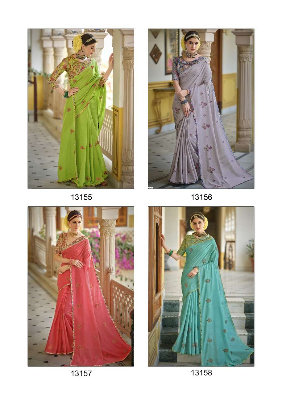 VIHANA BY TRIVENI 13151 TO 13158 SERIES INDIAN TRADITIONAL WEAR COLLECTION BEAUTIFUL STYLISH FANCY COLORFUL PARTY WEAR & OCCASIONAL WEAR LINEN COTTON SAREES AT WHOLESALE PRICE