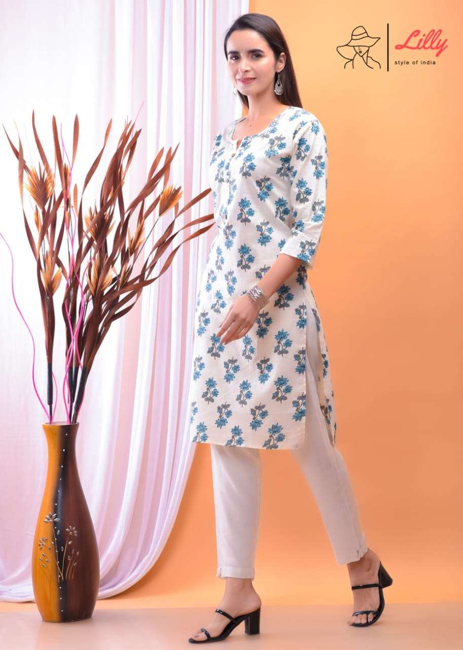 NENA BY LILLY 01 TO 09 SERIES DESIGNER STYLISH FANCY COLORFUL BEAUTIFUL PARTY WEAR & ETHNIC WEAR COLLECTION PURE MAL COTTON KURTIS AT WHOLESALE PRICE
