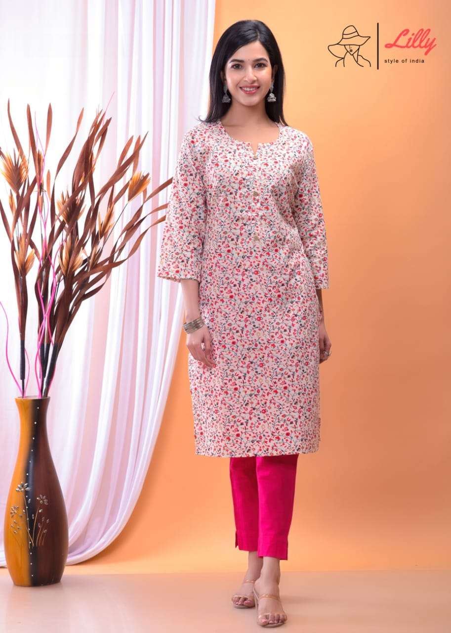 NENA BY LILLY 01 TO 09 SERIES DESIGNER STYLISH FANCY COLORFUL BEAUTIFUL PARTY WEAR & ETHNIC WEAR COLLECTION PURE MAL COTTON KURTIS AT WHOLESALE PRICE