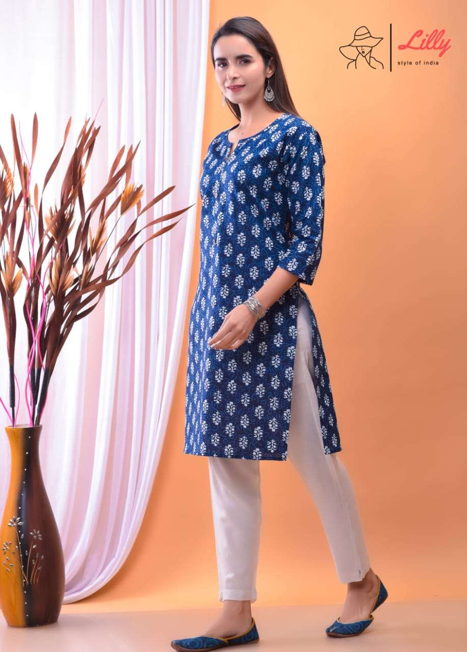 NENA BY LILLY 01 TO 09 SERIES DESIGNER STYLISH FANCY COLORFUL BEAUTIFUL PARTY WEAR & ETHNIC WEAR COLLECTION PURE MAL COTTON KURTIS AT WHOLESALE PRICE