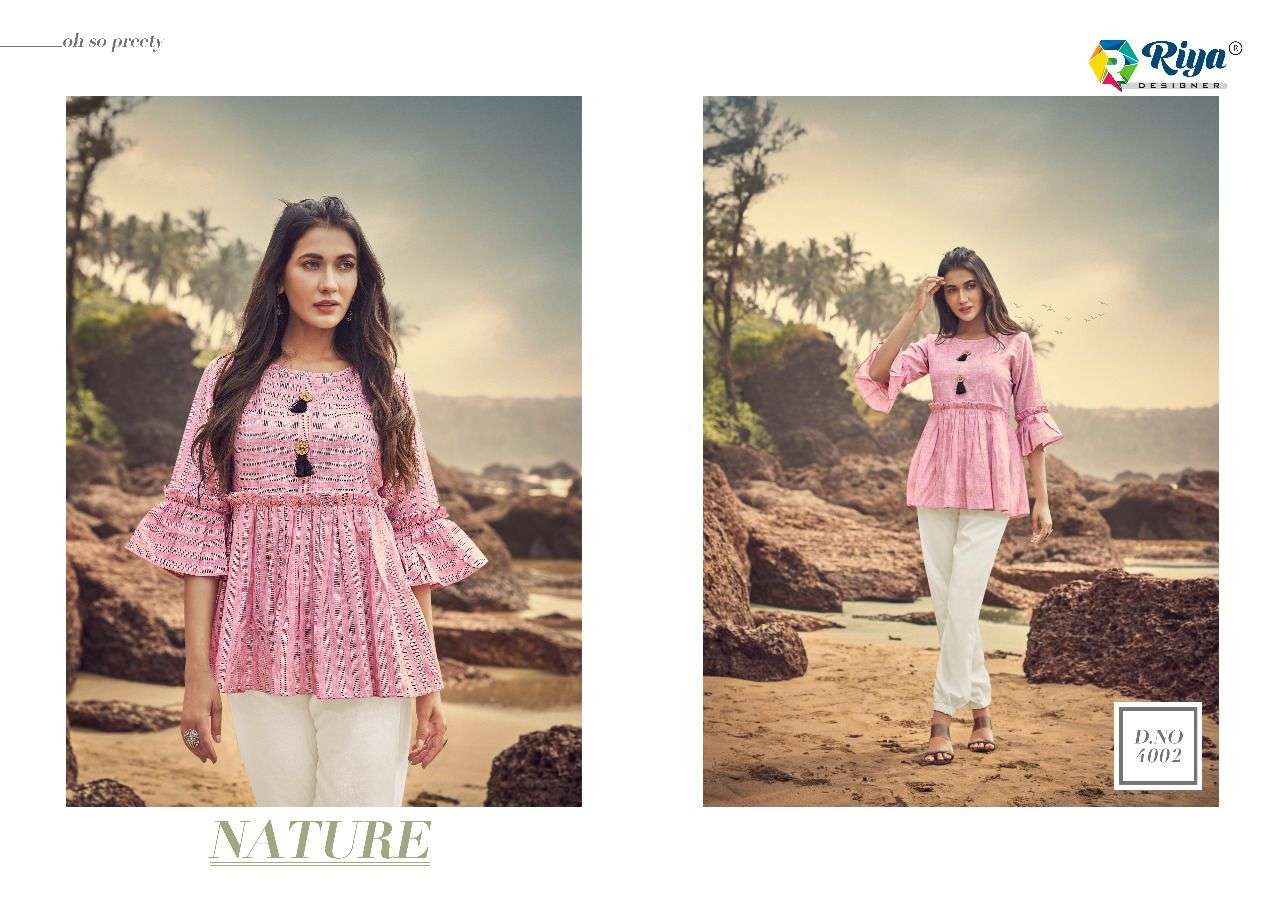 WESTERN VOL-4 BY RIYA DESIGNER 4001 TO 4006 SERIES BEAUTIFUL STYLISH FANCY COLORFUL CASUAL WEAR & ETHNIC WEAR & READY TO WEAR HANDLOOM COTTTON KURTIS WITH BOTTOM AT WHOLESALE PRICE