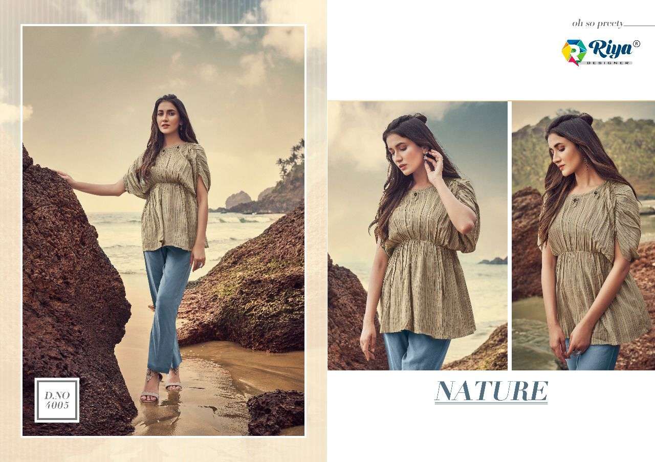WESTERN VOL-4 BY RIYA DESIGNER 4001 TO 4006 SERIES BEAUTIFUL STYLISH FANCY COLORFUL CASUAL WEAR & ETHNIC WEAR & READY TO WEAR HANDLOOM COTTTON KURTIS WITH BOTTOM AT WHOLESALE PRICE