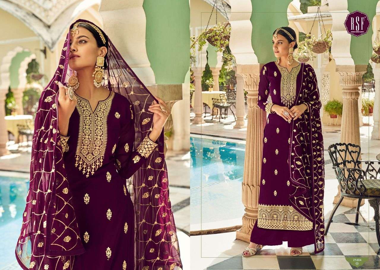 RAZZA BY RIDDHI SIDDHI FASHION 21401 TO 21406 SERIES BEAUTIFUL STYLISH SHARARA SUITS FANCY COLORFUL CASUAL WEAR & ETHNIC WEAR & READY TO WEAR PURE FAUX GEORGETTE EMBROIDERED DRESSES AT WHOLESALE PRICE