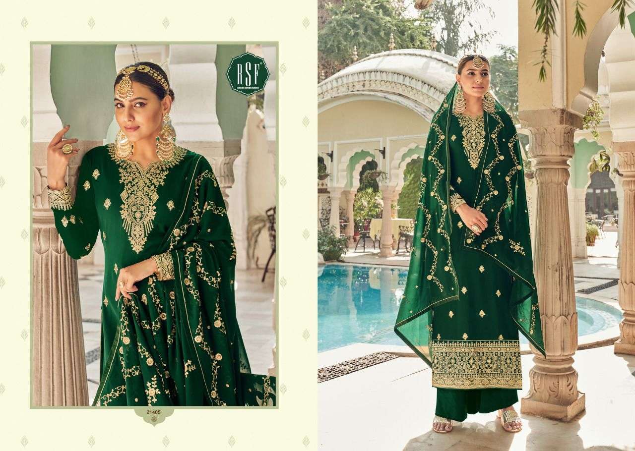 RAZZA BY RIDDHI SIDDHI FASHION 21401 TO 21406 SERIES BEAUTIFUL STYLISH SHARARA SUITS FANCY COLORFUL CASUAL WEAR & ETHNIC WEAR & READY TO WEAR PURE FAUX GEORGETTE EMBROIDERED DRESSES AT WHOLESALE PRICE