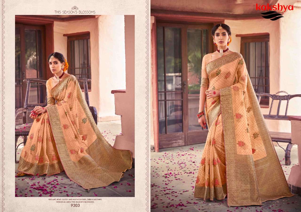 SONAM BY KAKSHYA 9301 TO 9306 SERIES INDIAN TRADITIONAL WEAR COLLECTION BEAUTIFUL STYLISH FANCY COLORFUL PARTY WEAR & OCCASIONAL WEAR SOFT COTTON SAREES AT WHOLESALE PRICE