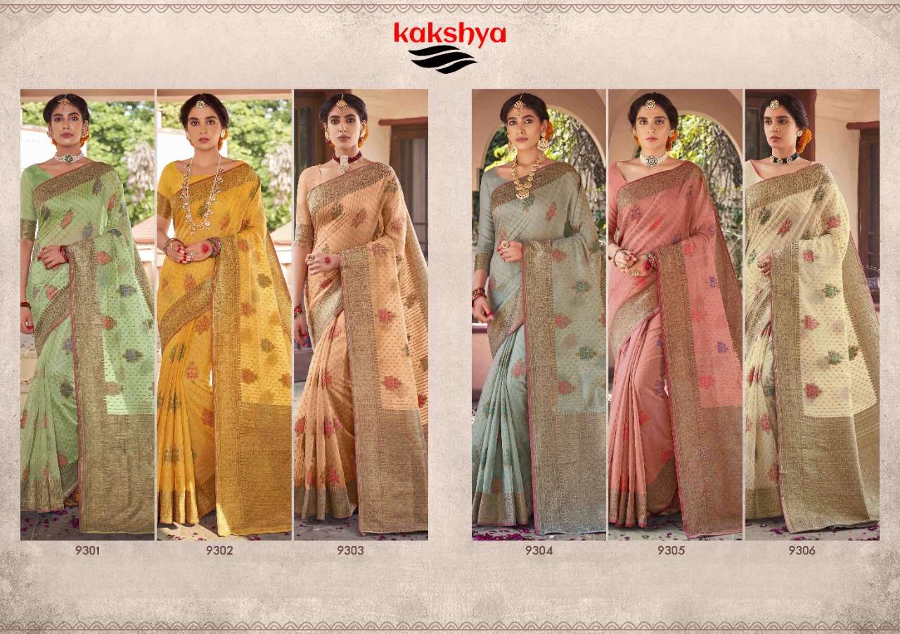 SONAM BY KAKSHYA 9301 TO 9306 SERIES INDIAN TRADITIONAL WEAR COLLECTION BEAUTIFUL STYLISH FANCY COLORFUL PARTY WEAR & OCCASIONAL WEAR SOFT COTTON SAREES AT WHOLESALE PRICE