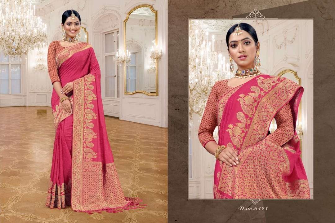 NAISHA BY PATANG SAREES 6491 TO 6496 SERIES INDIAN TRADITIONAL WEAR COLLECTION BEAUTIFUL STYLISH FANCY COLORFUL PARTY WEAR & OCCASIONAL WEAR PURE SILK SAREES AT WHOLESALE PRICE