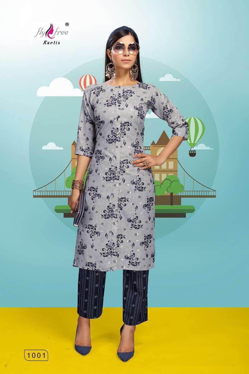 ROLLER BY FLY FREE 1001 TO 1008 SERIES DESIGNER STYLISH FANCY COLORFUL BEAUTIFUL PARTY WEAR & ETHNIC WEAR COLLECTION FANCY KURTIS AT WHOLESALE PRICE