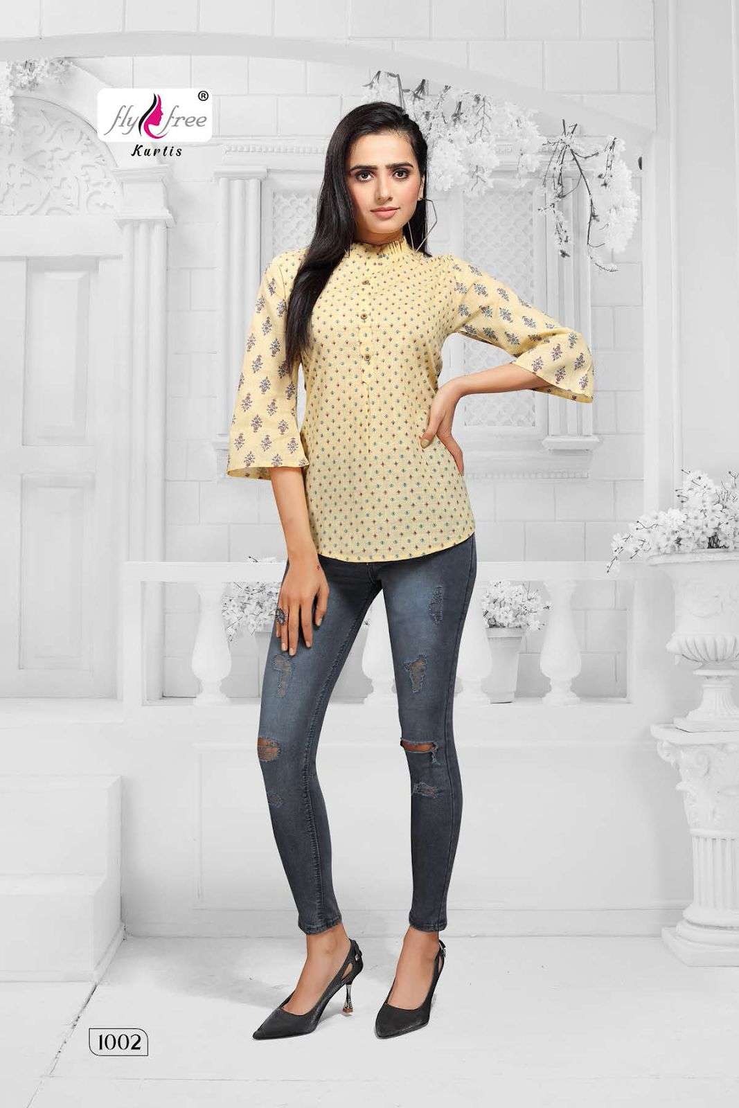 RANG VOL-3 BY FLY FREE 1001 TO 1008 SERIES DESIGNER STYLISH FANCY COLORFUL BEAUTIFUL PARTY WEAR & ETHNIC WEAR COLLECTION COTTON SLUB TOPS AT WHOLESALE PRICE