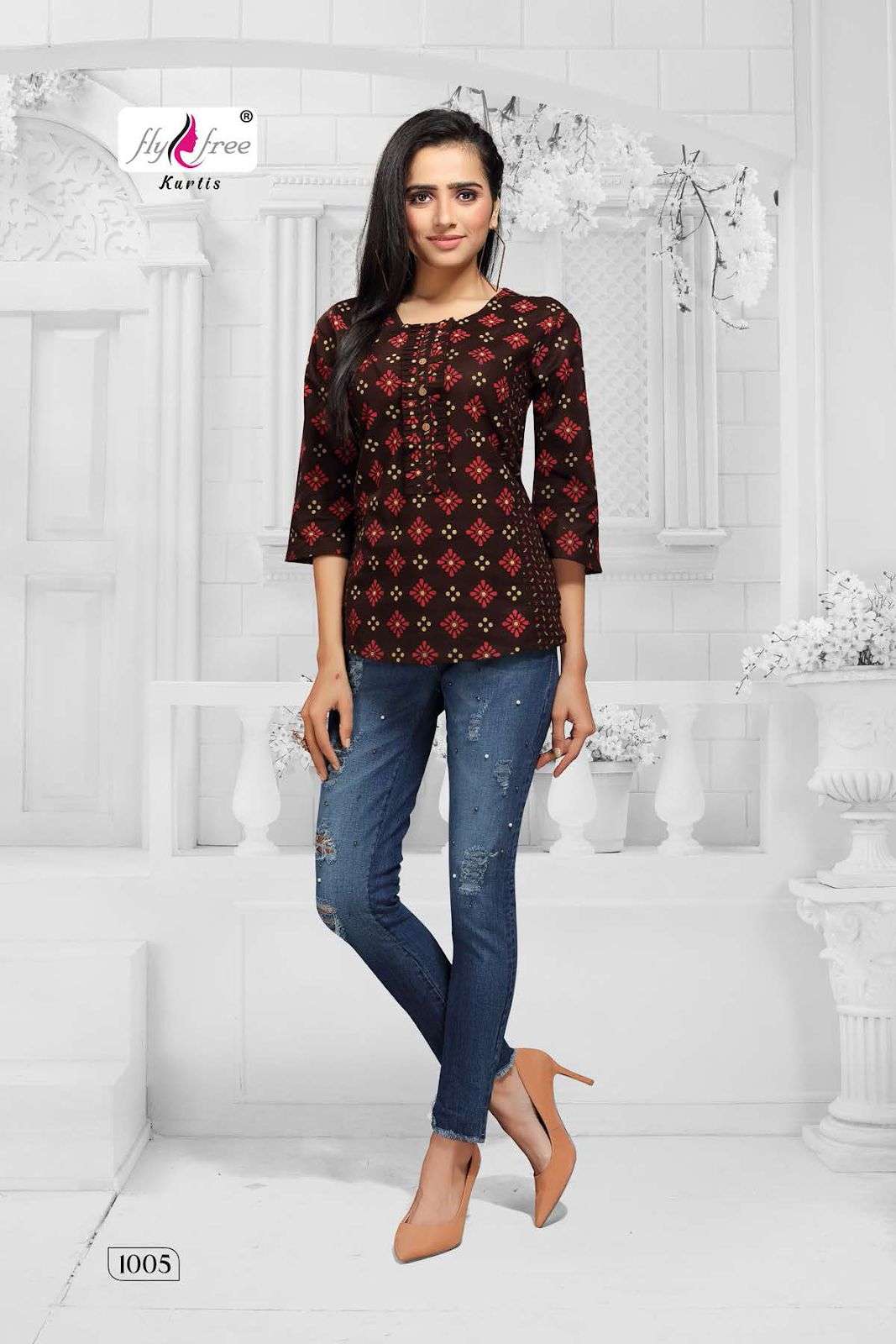 RANG VOL-3 BY FLY FREE 1001 TO 1008 SERIES DESIGNER STYLISH FANCY COLORFUL BEAUTIFUL PARTY WEAR & ETHNIC WEAR COLLECTION COTTON SLUB TOPS AT WHOLESALE PRICE