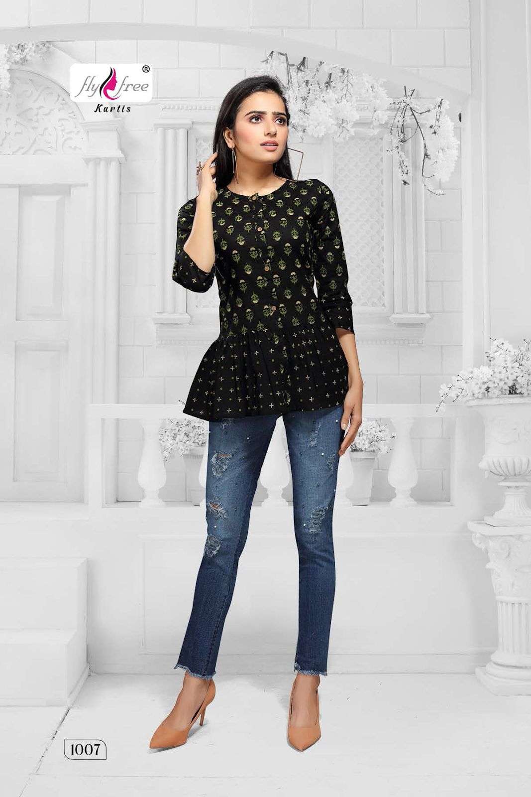 RANG VOL-3 BY FLY FREE 1001 TO 1008 SERIES DESIGNER STYLISH FANCY COLORFUL BEAUTIFUL PARTY WEAR & ETHNIC WEAR COLLECTION COTTON SLUB TOPS AT WHOLESALE PRICE