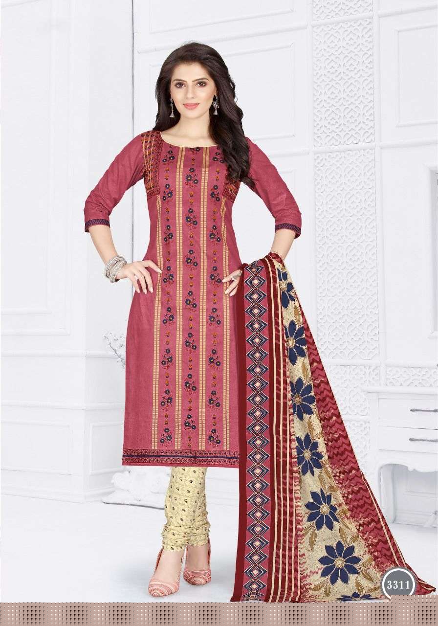 TARA VOL-33 BY COTTON PLUSE 3301 TO 3312 SERIES BEAUTIFUL STYLISH SUITS FANCY COLORFUL CASUAL WEAR & ETHNIC WEAR & READY TO WEAR HEAVY COTTON PRINTED DRESSES AT WHOLESALE PRICE